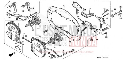 PROJECTEUR (1) XRV650K de 1989
